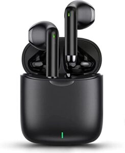 wzson wireless earbuds，bluetooth 5.0 noise cancelling earbuds，bluetooth headphones 3d hifi stereo bass,ipx5 waterproof sports touch control with usb-c fast charge mini charging case for android ios