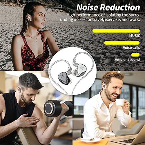 KZ DQ6 in-Ear Monitor Headphones Wired IEM - Professional Stereo HiFi Bass Noise in Ears Earphones for Singers Musicians