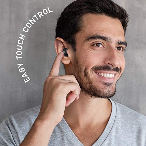 iJoy Premium Gravity TWS Earbuds Wireless Bluetooth 5.0 Compatible in-Ear Headset with Built-in Mic & Portable Recharging Case - IPX4 Waterproof & Sweatproof Design for Sports- Long Battery Life