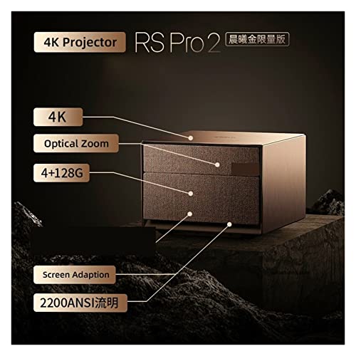 4K Projector 3840×2160 DLP LED 3D Beamer Video Home Theater Cinema RS Pro 2 ( Color : RS Pro 2(Silver) )