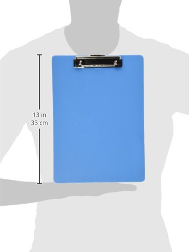 Officemate Plastic Clipboard, Letter Size, Arctic Blue (83048)