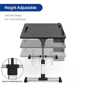 Besign LT06 Pro Adjustable Latop Table [Large Size], Portable Standing Bed Desk, Foldable Sofa Breakfast Tray, Notebook Computer Stand for Reading and Writing, Black