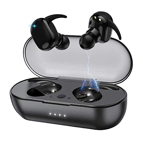 Wireless Ear Buds, True Stereo Headsets in-Ear, 30H Playtime, Charging Case, Bluetooth Earbuds Built-in Mic Earphones Premium Sound, Touch Control, IPX7 Waterproof Sport Headphones