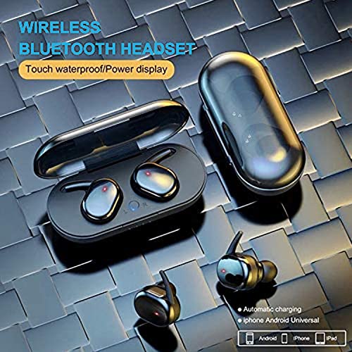 Wireless Ear Buds, True Stereo Headsets in-Ear, 30H Playtime, Charging Case, Bluetooth Earbuds Built-in Mic Earphones Premium Sound, Touch Control, IPX7 Waterproof Sport Headphones