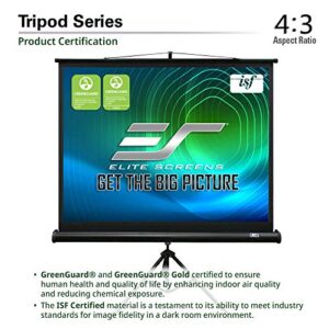 Elite Screens Tripod Series, 120-inch Adjustable Multi Aspect Ratio 16:9 Portable Indoor Outdoor Projector Screen, 8K / 4K Ultra HD 3D Ready, US Based Company 2-YEAR WARRANTY, T120UWV1 - Black