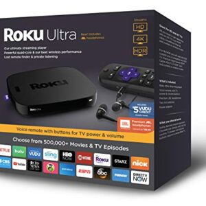 Roku 4661RW Ultra Streaming Player, 2018 with JBL Headphones