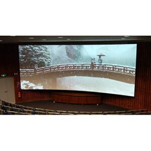 XXXDXDP 4K 16:9 White Woven Acoustic Transparent Customize 3D Curved Fixed Frame Projector Screen for Home Cinema Projection Screen ( Size : 200 inch )