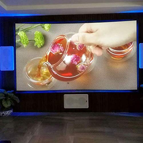 XXXDXDP 4K 16:9 White Woven Acoustic Transparent Customize 3D Curved Fixed Frame Projector Screen for Home Cinema Projection Screen ( Size : 200 inch )