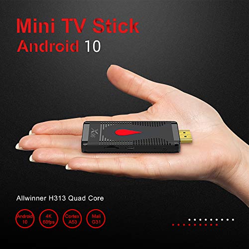 Sofobod X96 S400 Android 10.0 Smart TV Stick,2GB RAM 16GB ROM,Quad Core ARM Cortex A53 CPU,G31 GPU,2.4GHz WiFi,3D/4K UHD/H.265/HDR Smart TV Box