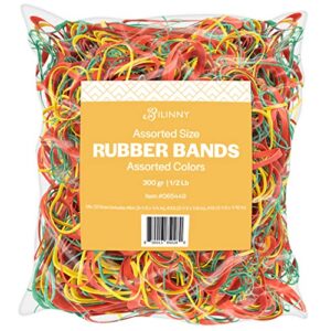 bilinny colored rubber bands assorted sizes 1/2 lb – made in usa – 3 colors assorted rubber bands sizes included #64 (3.5″ x 1/4″) #33 (3.5″ x 1/8″) , and #19 (3.5″ x 1/16″)