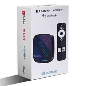 atv google certified android 11.0 tv box, 2gb ram 16gb rom amlogic s905y4 android tv quad 64 bits cortex-a35, 2.4g/5g dual wifi support youtube 4k h.265 av1 with netflix google assistant