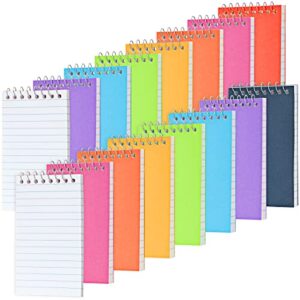 eoout 16 pack small notebooks 3×5, spiral notepads pocket notebook, memo pads, 8 colors, 50 sheets per notebook for home, office, school, gifts