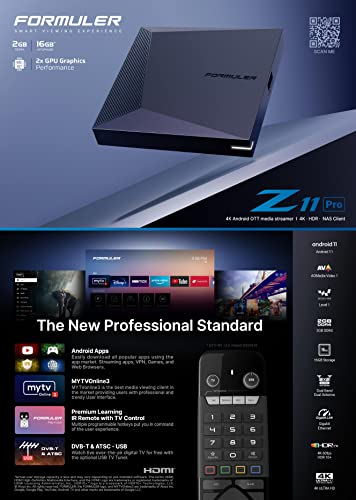 Formuler Z11 Pro Android 11 Dual Band 5G Gigabit LAN 2GB Ram 16GB ROM 4K + Extra 7 Colours Wireless Keyboard + Extra Magnetic Car Mount