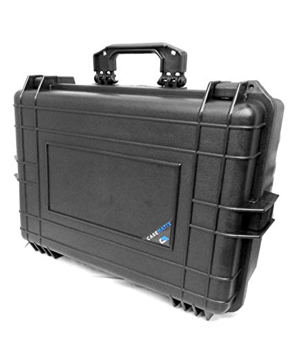 CASEMATIX Waterproof Projector Case Hard Shell Projector Bag Compatible with Epson Home Cinema 2100, 2150 & Select PowerLite Projectors with Foam Interior, Padlock Rings and Folding Handle, Case Only