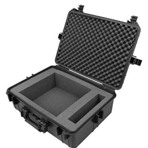 CASEMATIX Waterproof Projector Case Hard Shell Projector Bag Compatible with Epson Home Cinema 2100, 2150 & Select PowerLite Projectors with Foam Interior, Padlock Rings and Folding Handle, Case Only