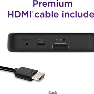 Roku Premiere Streaming Media Player HD/4K/HDR Simple Remote and Premium HDMI Cable, Black & Bundle Swanky Cables HDMI Cable, 3920R