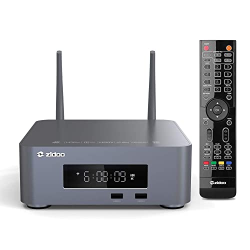Zidoo Z10 Pro 4K Media Player, Realtek 1619DR 2G+32G 4K HDR Android 9.0 TV Box Supporting All HDR Technology, WiFi and Ethernet, NAS and PC, HDD Bay up to 14TB Set Top Box