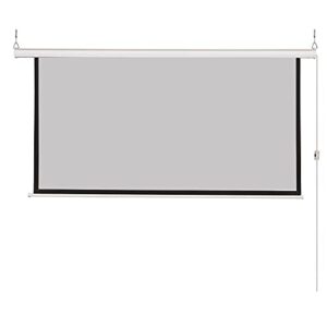 FZZDP 72 inch 16:9 Matte Gray Fabric Fiber Glass Electric Motorized Projector Screen Home Cinema Business School Bar