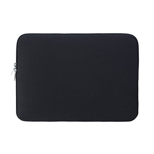 RAINYEAR 14 Inch Laptop Sleeve Case Protective Soft Padded Zipper Cover Carrying Computer Bag Compatible with 14" Notebook Chromebook Tablet Ultrabook(Black)