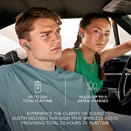 Urbanista Austin True Wireless Earbuds, Bluetooth 5.3 in Ear IPX4 Headphones with Dual Microphones, 20 Hr Playtime, Wireless Ear Buds with Touch Controls, TWS USB C Charging Case, Midnight Black