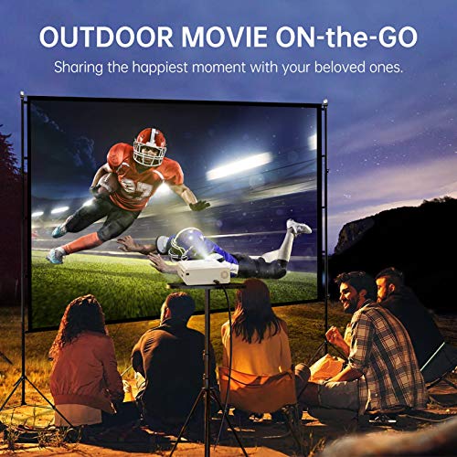 VIMGO Mini WiFi Projector, 7800Lux Portable Projector Full HD 1080P Supported for Outdoor Movies, 200" Display Synchronized Smartphone Screen Compatible with TV Stick/USB/HDMI/VGA/PS5/VGA(UNO V1)