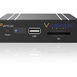 Videotel Digital Industrial Grade Auto Looping Digital Signage Media Player for rugged use. Auto On, Auto Play & Auto Seamless Loops video files, or picture files.