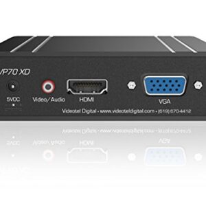 Videotel Digital Industrial Grade Auto Looping Digital Signage Media Player for rugged use. Auto On, Auto Play & Auto Seamless Loops video files, or picture files.