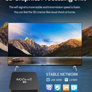 MXQ Pro 5G Android 10.1 TV Box, 4K MXQ Pro 5G WiFi Quad Core 3D Media Player 2+16GB Home Media Player