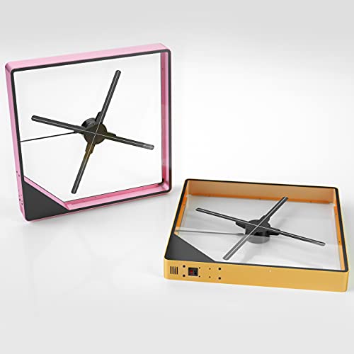 GIWOX 3D Hologram Fan with Aluminum Alloy Frame and Acrylic Cover, 640P Hi-Resolution 20.5'' Hologram Projector Fan with Built in Audio 3D LED Fan Advertising Display for Business Store Holiday Events