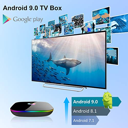 SGH Q Plus Android 9.0 TV Box 2GB RAM 16GB ROM H6 Quad-core cortex-A53 Support 3D 6K Ultra HD H.265 2.4GHz WiFi 10/100M Ethernet HDMI Smart TV Box