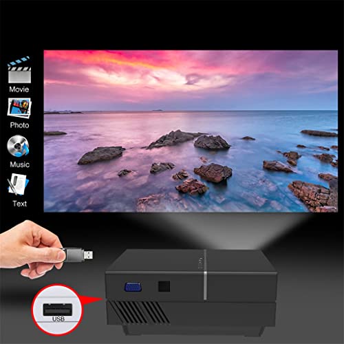 DROOS Mini Portable 1080P 150 Inch Home Theater Digital LCD Video LED Projector for 3D 4K Projector (Color : K8 add TV Box, Size :(projectors)