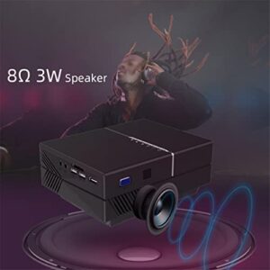 DROOS Mini Portable 1080P 150 Inch Home Theater Digital LCD Video LED Projector for 3D 4K Projector (Color : K8 add TV Box, Size :(projectors)