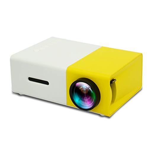 ZHANGQUAN Projector STGU YG300 400LM Portable Mini Home Theater LED Projector with Remote Controller, Support HDMI, AV, SD, USB Interfaces(Black) (Color : Yellow)