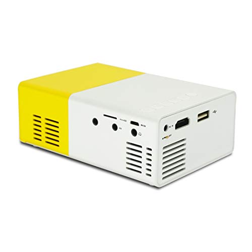 ZHANGQUAN Projector STGU YG300 400LM Portable Mini Home Theater LED Projector with Remote Controller, Support HDMI, AV, SD, USB Interfaces(Black) (Color : Yellow)