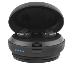 Altec Lansing True Evo+ Truly Wireless Earphones, 4 Hours of Battery Life, Receive Up to 4 Charges on The Go, Access Siri or Google Voice Assistant via Bluetooth Through Your Smartphone, MZX659-BLK