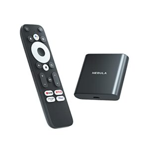 nebula 4k streaming dongle with hdr, android tv box, 7000+ apps, compatible with google assistant and chromecast, supports dolby digital plus, plug-in smart tv with 2gb ram and 8gb rom storage
