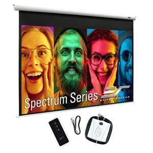 elite screens spectrum, 180-inch diag 4:3, electric motorized 4k/8k ready drop down projector screen, electric180v