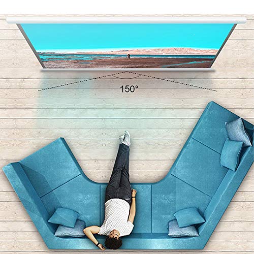 BBSJ 100" Motorized Electric Projector Screen 16:9 4K 3D Ready Wall Mounted with 12V Trigger Remote for Home Theater