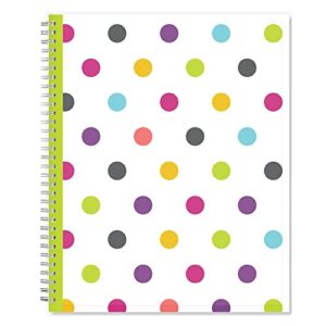 blue sky 2023-2024 academic year teacher weekly and monthly lesson planner, 8.5″ x 11″, flexible cover, wirebound, dots (100330-a24)