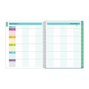 Blue Sky 2023-2024 Academic Year Teacher Weekly and Monthly Lesson Planner, 8.5" x 11", Flexible Cover, Wirebound, Dots (100330-A24)