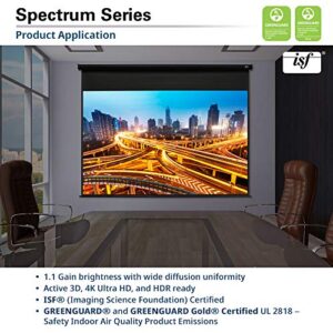 Elite Screens 142" Spectrum Electric Motorized Projector Screen with Multi Aspect Ratio Function Diag 16:10 & 138-inch Diag 16:9, Home Theater 8K/4K Ultra HD Ready Projection