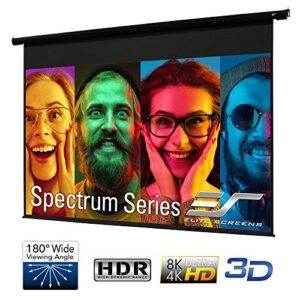 Elite Screens 142" Spectrum Electric Motorized Projector Screen with Multi Aspect Ratio Function Diag 16:10 & 138-inch Diag 16:9, Home Theater 8K/4K Ultra HD Ready Projection