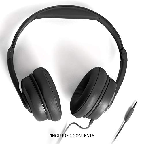 Skullcandy Cassette Junior Wired Headphone Over-Ear / Works with iPad, iPhone, Android, Computers / Great for Boys, Girls, Toddler, School, Sports, and Gaming / Kids Headphones Wired - Black