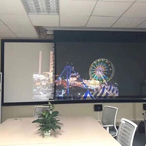 LLAMN 16:9 4k Motorized Tensioned Projector Screen Black Crystal ALR Projection Screen for Your Home Theater ( Size : 92 inch )