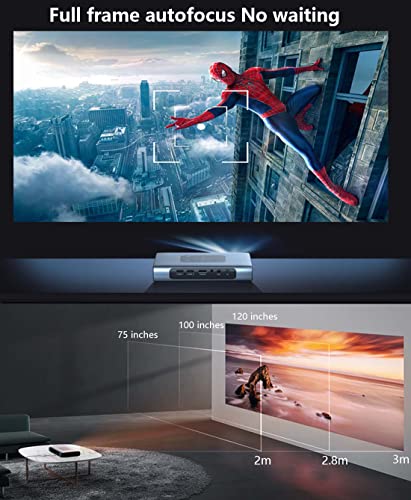 X5 Projector 4K, 15000 Lumens, ACE Picture Quality Enhancement Engine, MEMC Motion Compensation, HDR 10, Supports 3D/4K Input for Movies and Games, Built-in Speaker/Battery Portable Projector