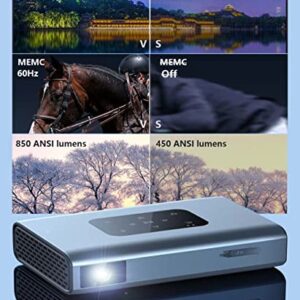 X5 Projector 4K, 15000 Lumens, ACE Picture Quality Enhancement Engine, MEMC Motion Compensation, HDR 10, Supports 3D/4K Input for Movies and Games, Built-in Speaker/Battery Portable Projector