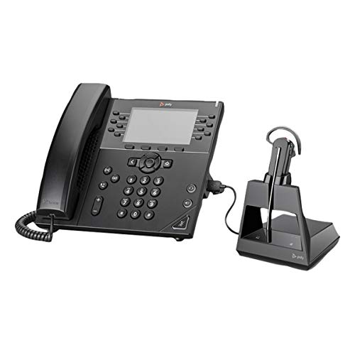 Plantronics - Voyager 4245 Office (Poly) - Bluetooth Convertible Headset with 3 Wearing Styles - Connect to PC/Mac, Mobile & Desk Phone - Works with Teams, Zoom & More