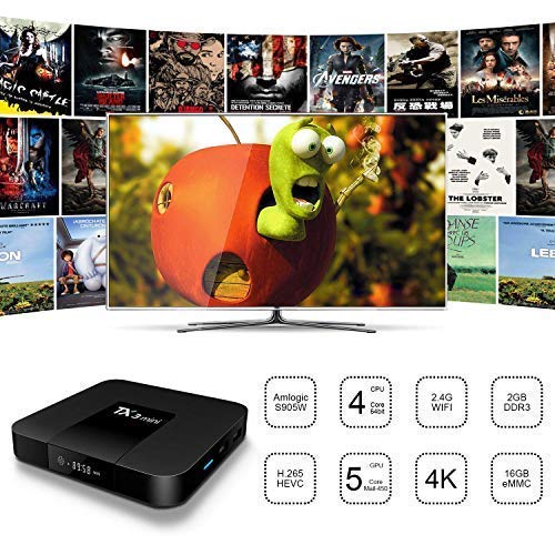 Android TV Box, Original TX3 Mini Android 10.0 TV Box 2GB RAM 16GB ROM Quad Core 64 Bits Support WiFi 100M LAN Smart TV Box 4K 3D HDR IPTV Media Player