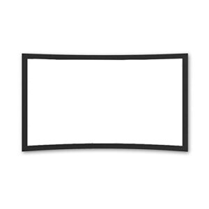 WSSBK 4K 16:9 White Woven Acoustic Transparent Customize HD 3D Curved Fixed Frame Projector Screen for Home Cinema Projection Screen (Size : 150 inch)