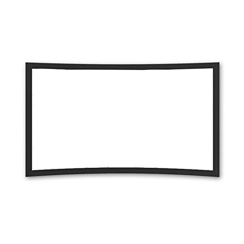 WSSBK 4K 16:9 White Woven Acoustic Transparent Customize HD 3D Curved Fixed Frame Projector Screen for Home Cinema Projection Screen (Size : 150 inch)